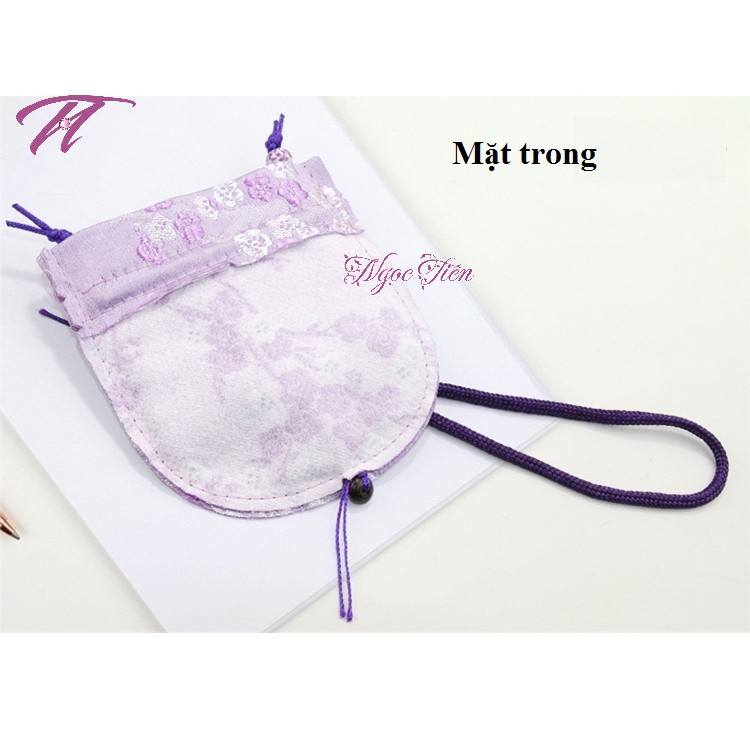 Túi hầu bao thêu hoa mai cao cấp