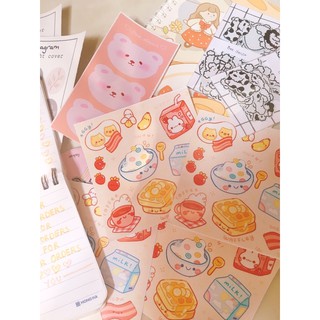 Sticker hình bữa sáng ngon miệng|bee.decor|