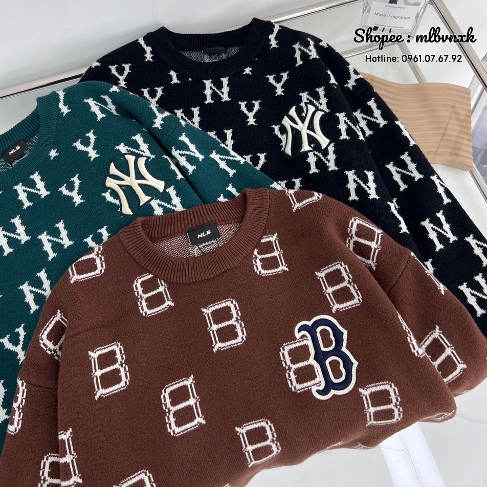 ẢNH THẬT / TQXK - Áo Len MLB Monogram - HÀNG XUẤT DƯ FULLTAG