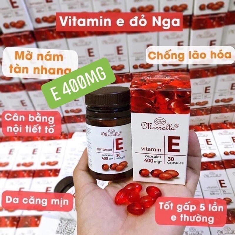 Vitamin E đỏ Nga hàm lượng 400mg chính hãng