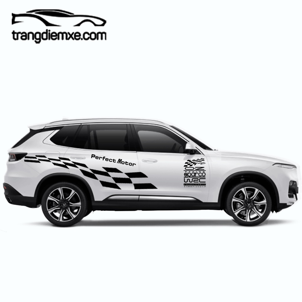 Decal Dán Xe Hình Cờ Thể Thao Dán Xe Đầy Cá Tính Y53 Trangdiemxe