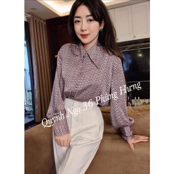 Áo sơmi lụa họa tiết ZARA AUTHENTIC