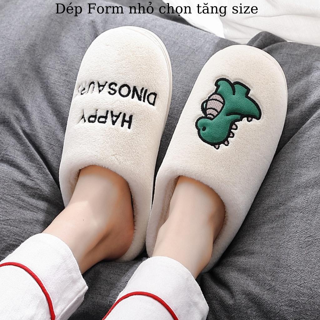 Dép bông Khủng Long, Dép lông cừ DINO cực ấm, cực mềm cực cute