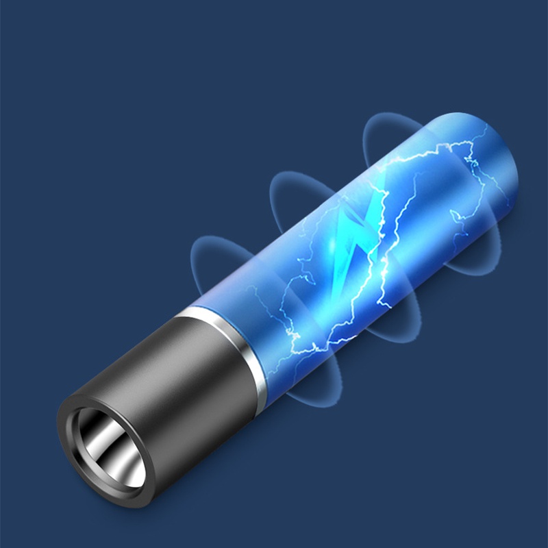 Đèn pin mini di động chống lóa công suất lớn dùng cắm trại ngoài trời màu đen/bạc/vàng hồng