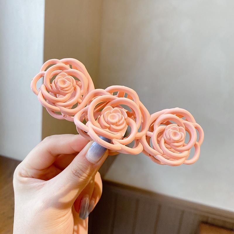 Kẹp Tóc Móng Vuốt Hình Hoa Trà Sang Trọng Cho Nữ