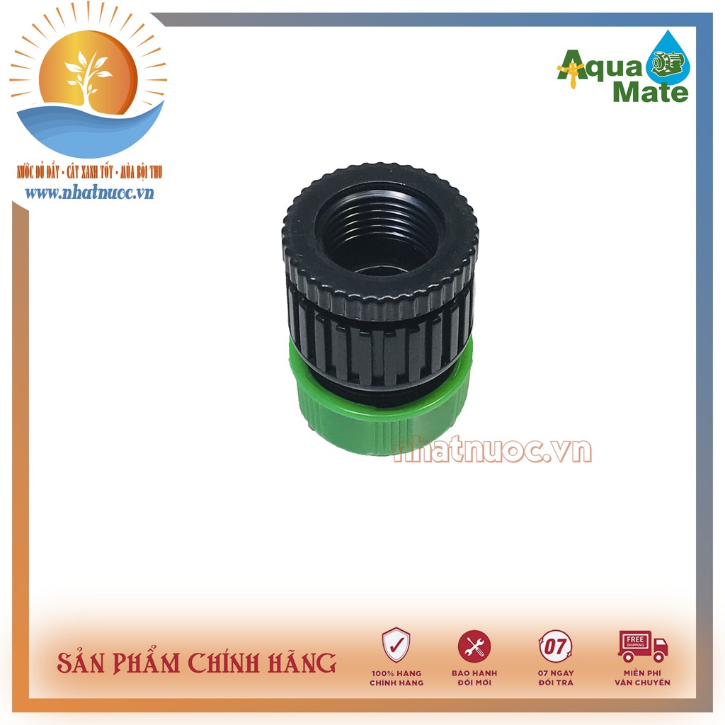 Ren trong ra ống mềm Aquamate W-3400C vòi nước ren D21 với ống nước mềm D14