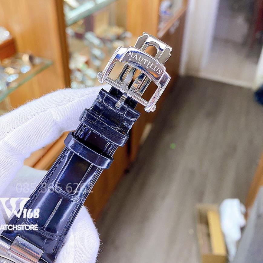 Đồng Hồ Nam PT Philip Cơ Automatic Nhật, Mặt Saphire 41-42mm mặt vuông viền đá 3 MÀU nổi bật, Chống Nước 5ATM