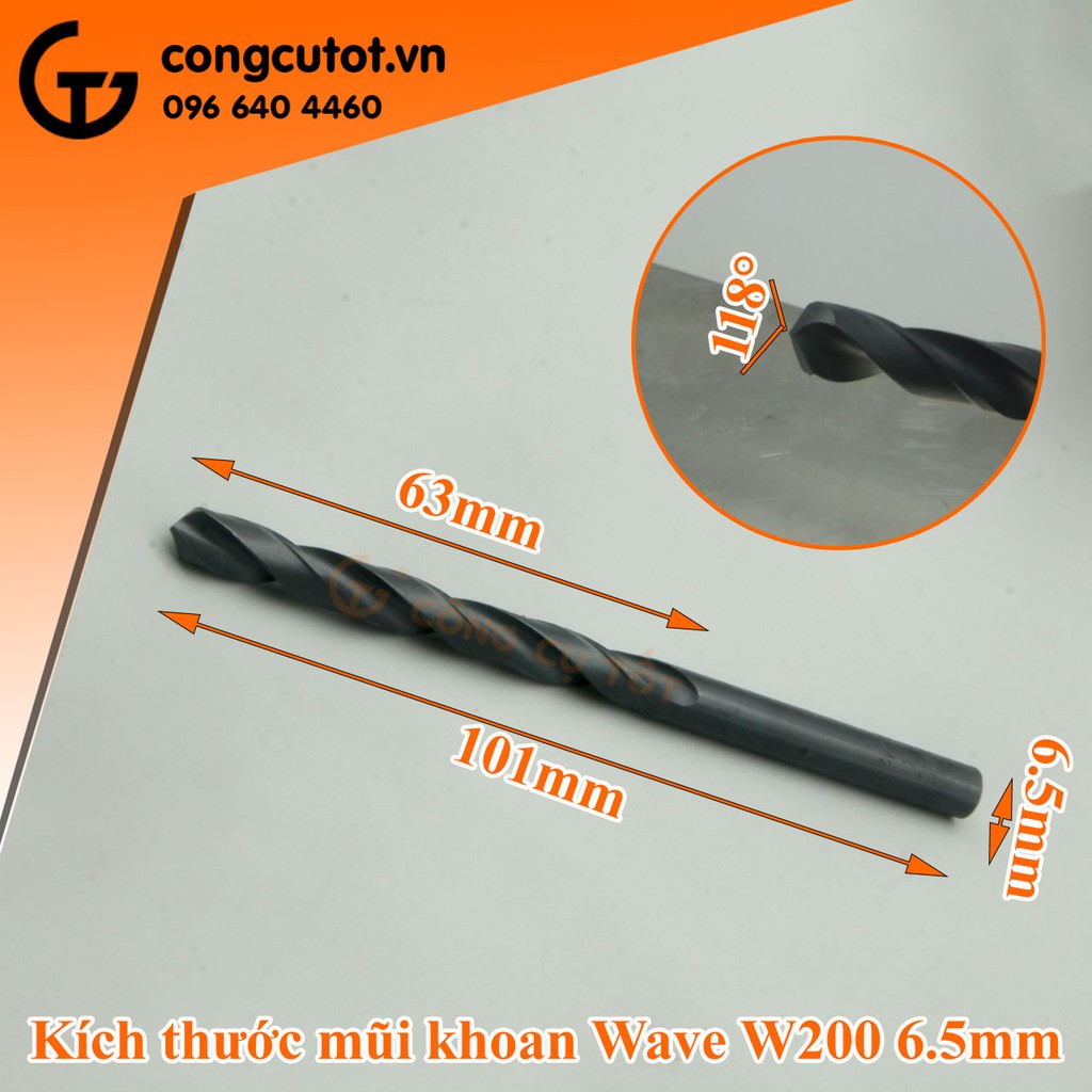 Mũi khoan sắt HSS Waves W200 (∅6-9.5mm)