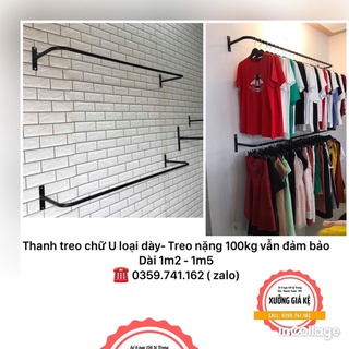 Thanh treo tường chữ U siêu chắc - Kệ chữ u bắn tường