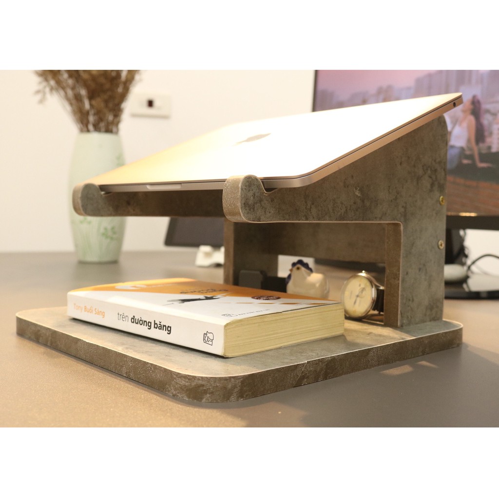 Kệ gỗ đỡ laptop, giá đỡ macbook TADA tản nhiệt tiện lợi, chống gù lưng (TD12) | BigBuy360 - bigbuy360.vn