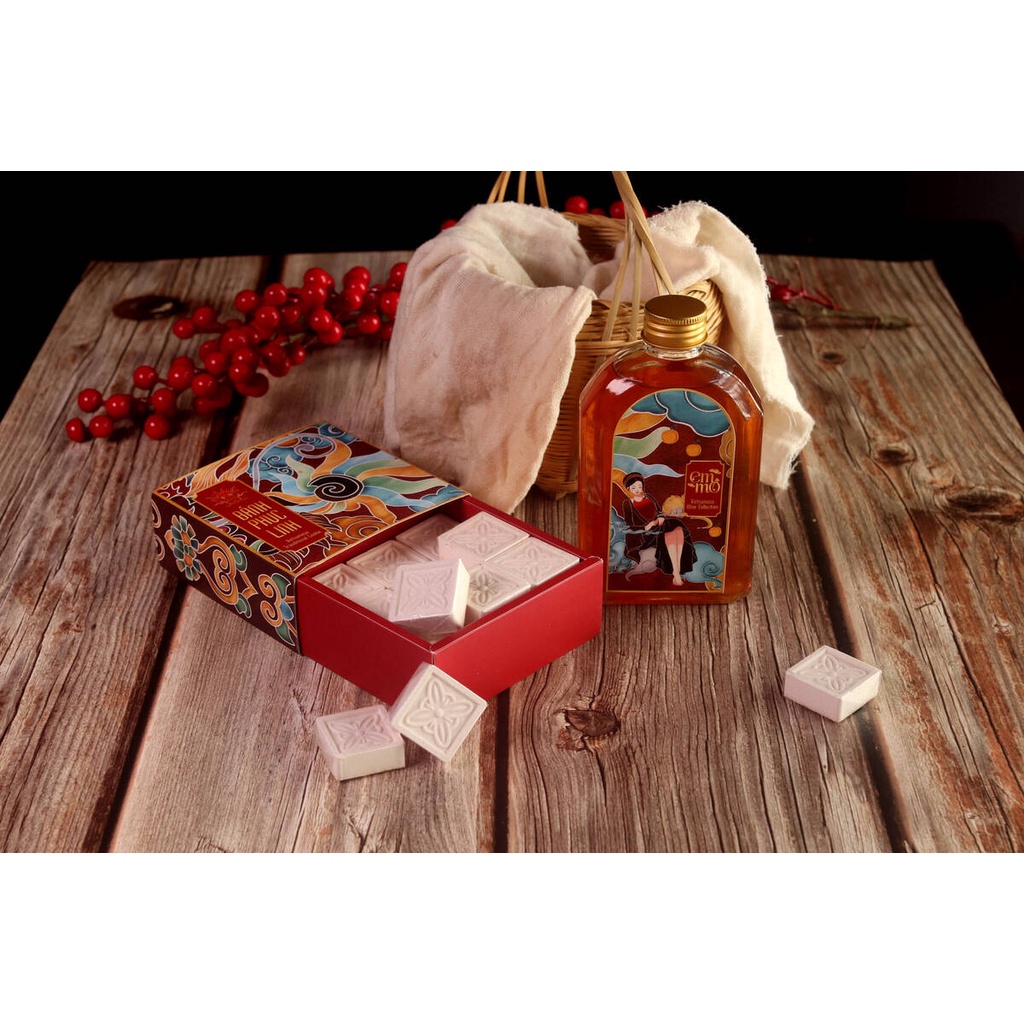 Giỏ Quà Tết "Em Mơ"  - Gỉo quà Tết 2022 – 8 món | Giỏ mây đan tre | BigBuy360 - bigbuy360.vn