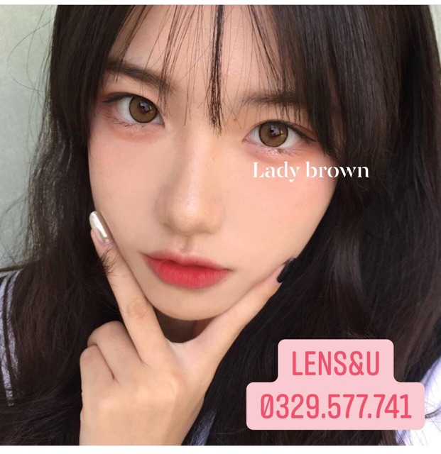 Kính áp tròng - lady brown lens