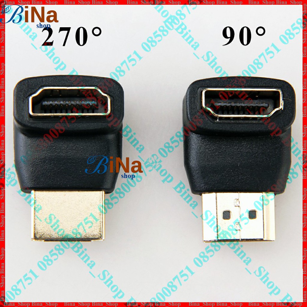 Đầu nối HDMI đực sang cái 90°/270°