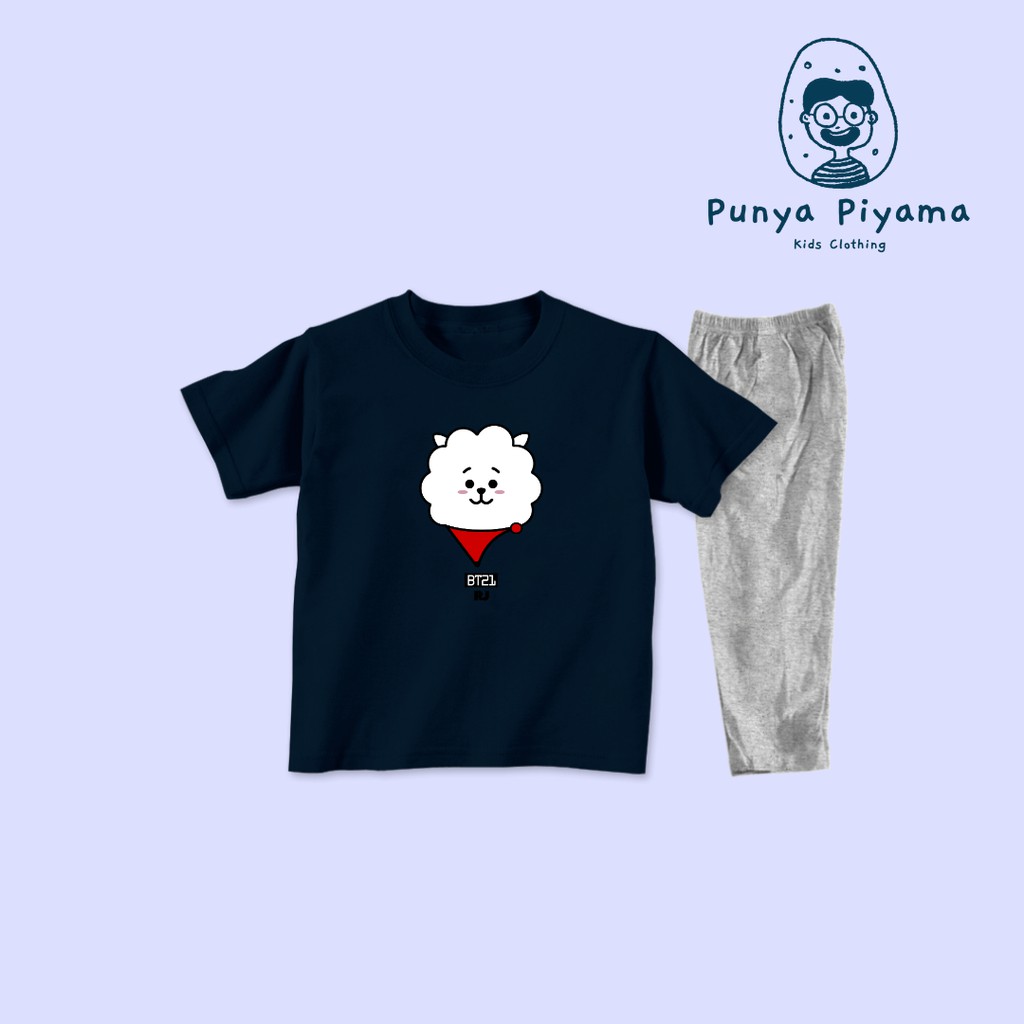 Bộ Đồ Ngủ Cotton In Hình Bt21 Rj Have Cho Bé 2-8 Tuổi