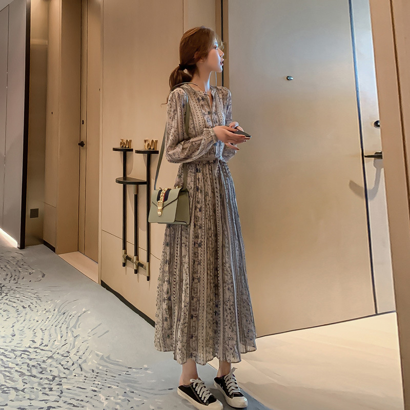 South Korea emerald flower dress 2023 suitable for women