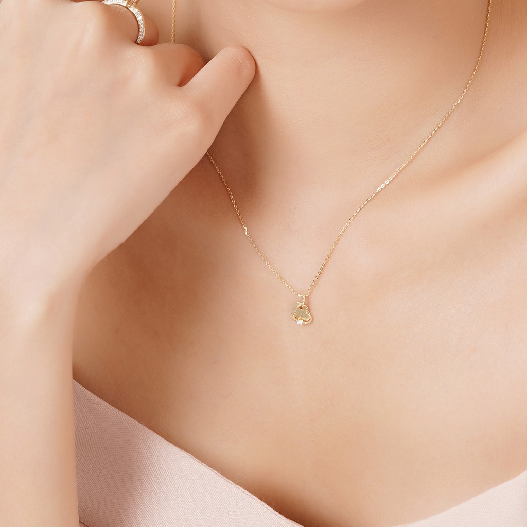 Dây chuyền vàng 14k DCMAMD194 Huy Thanh Jewelry