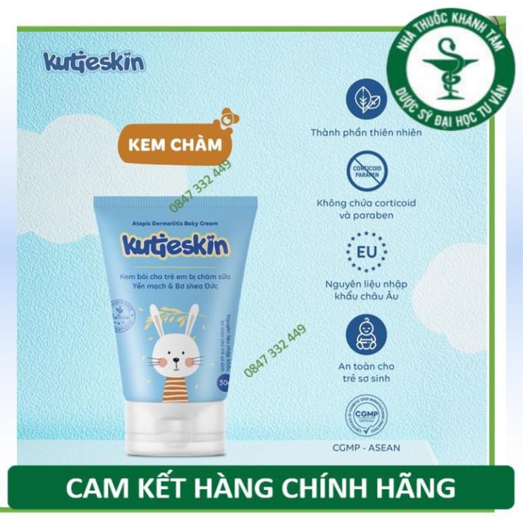 Bộ sản phẩm KUTIESKIN cho bé (dưỡng ẩm/ chàm sữa/ ngứa, hăm) [kutiskin, cutieskin, kutiekin, kem em bé, atoskin]