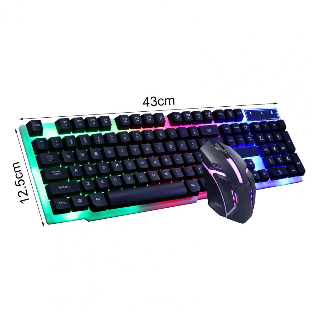 Bộ Bàn Phím Và Chuột Có Dây Ergonomic USB GTX300 Có Đèn Led Phát Sáng Bảo Hành 6 Tháng, Bàn Phím Máy Tính Tặng Lót Chuột | BigBuy360 - bigbuy360.vn