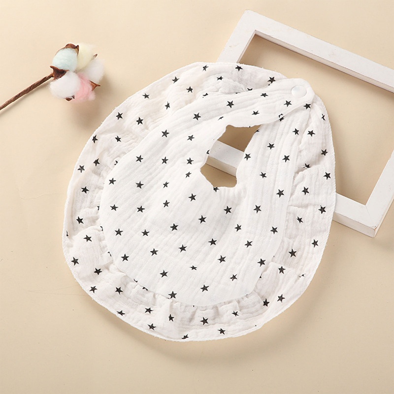 Yếm Ăn Cotton Siêu Mềm In Họa Tiết Dễ Thương Dành Cho Các Bé