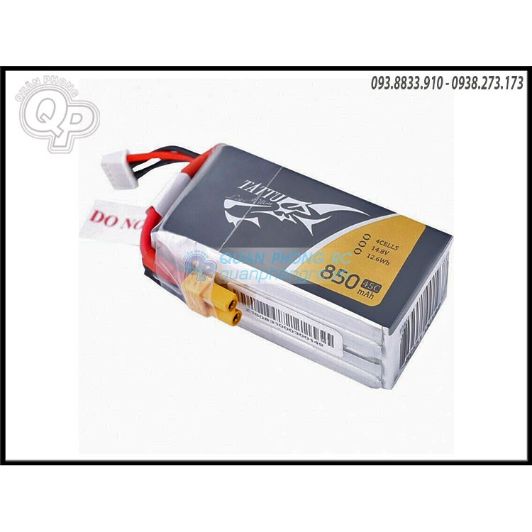 Pin Tattu 14.8V - 850mAh jack xt30 75C