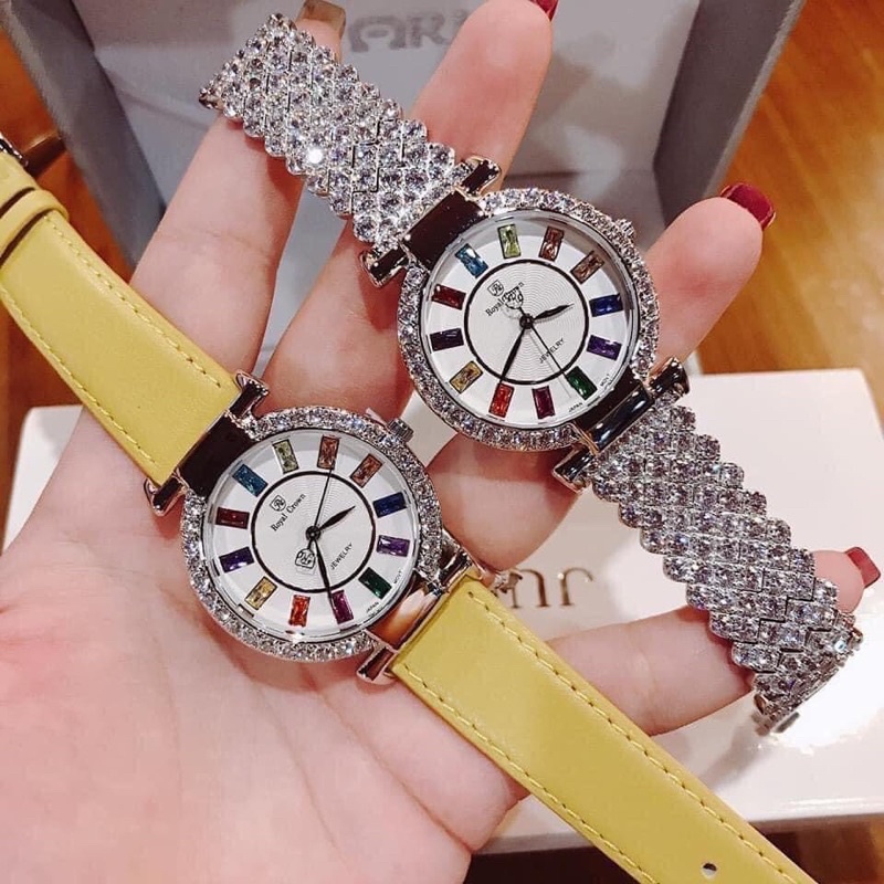 Set đồng hồ nữ Roya đá Swarovski
