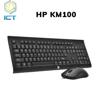 Combo bàn phím chuột HP KM100 BLACK USB Mới Chính Hãng 100%