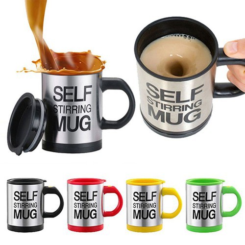 Cốc Tự Khuấy Self Stirring Mug 350mlGIADUNGBANBUONTANTHANH CỐC CÀ PHÊ TỰ KHUẤY THÔNG MINH, LY PHA CAFE NGŨ CỐC TỰ ĐỘNG