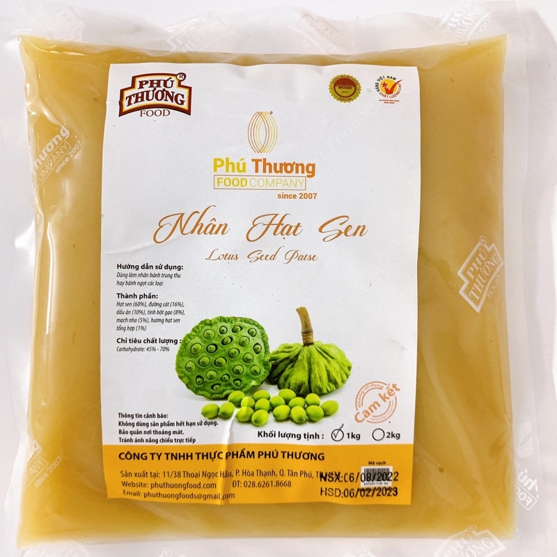 Nhân bánh trung thu Phú Thương loại 1kg và 2kg