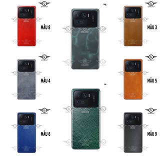 Miếng dán da xiaomi mi 11 ultra - da thật 100% - miễn phí khắc