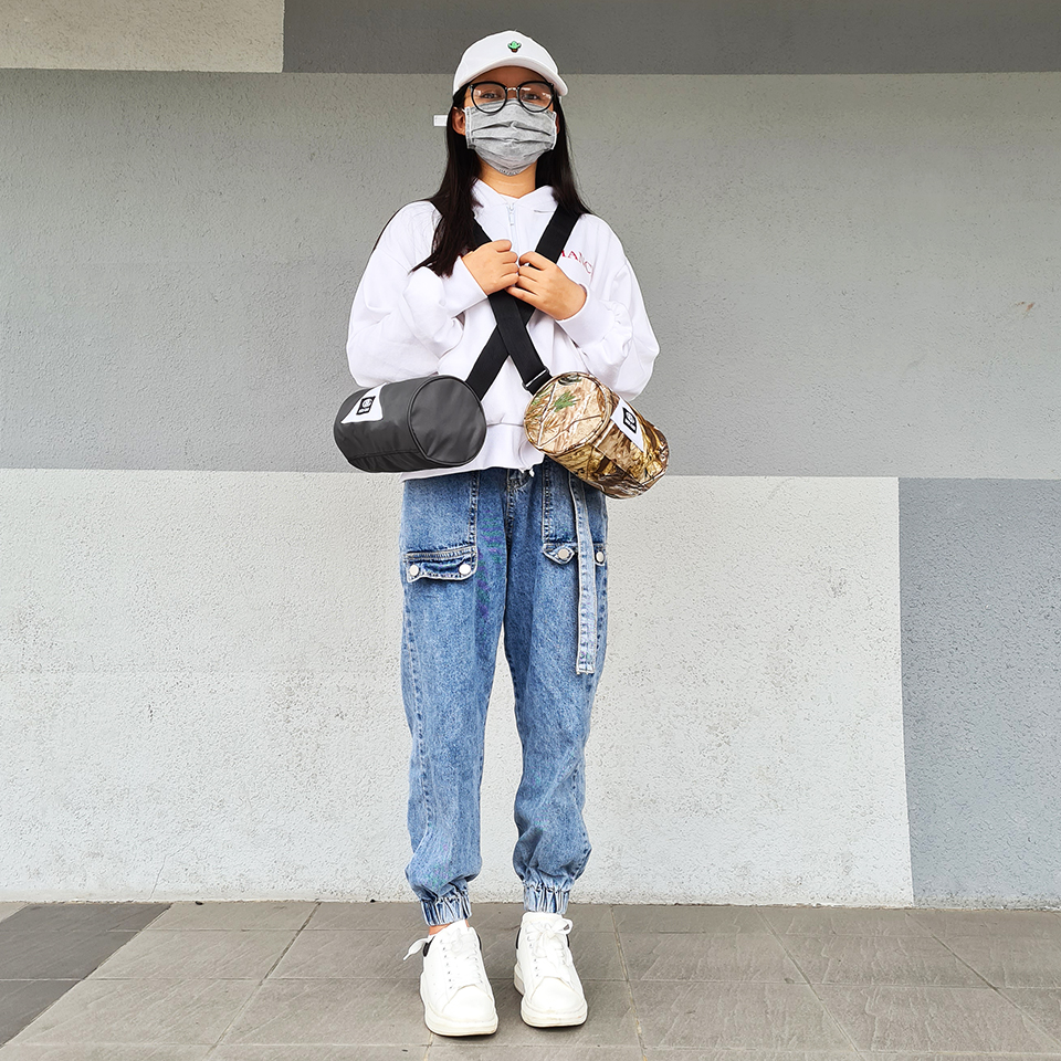 ( FREESHIP ) Túi đeo chéo nam nữ thời trang Hàn quốc chống thấm nước dạng trống tròn T1 BEE GEE chơi tết 2021
