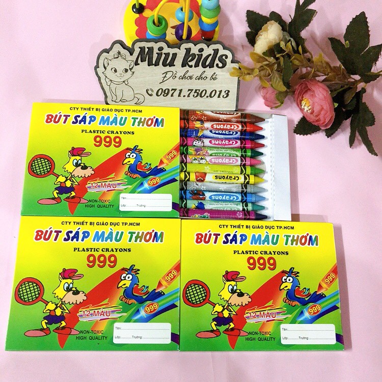 Bút sáp màu thơm 12 màu_bút màu sáp dễ dương cho bé_màu Mic 999