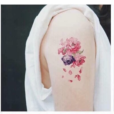 Hình xăm hoa xinh đẹp a19. Tatoo dán tạm thời size 10×6cm