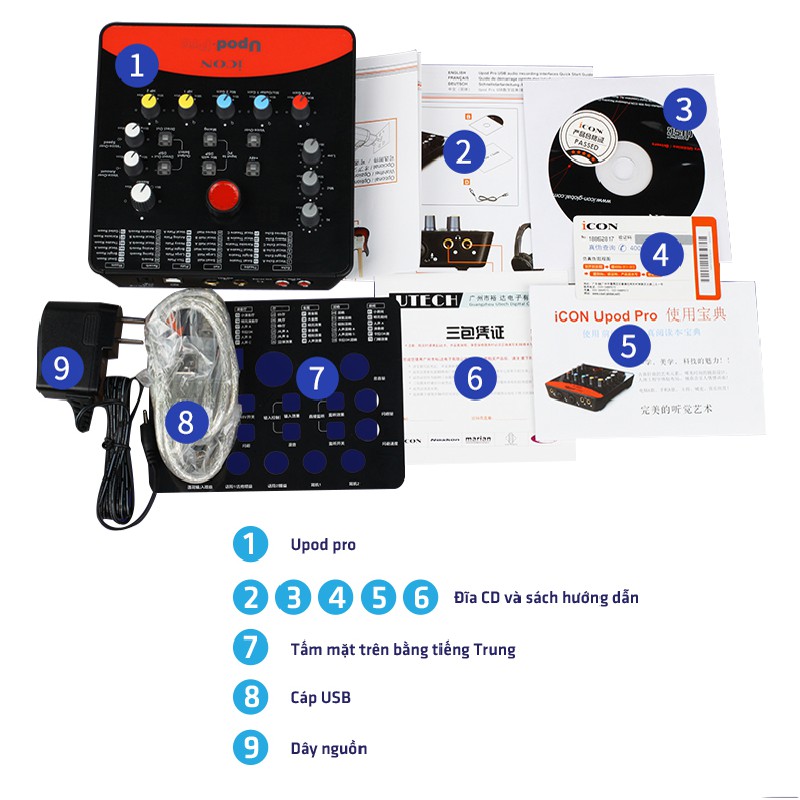 Sound card thu âm / livestream/ karaoke ICON Upod Pro, BẢO HÀNH 12 THÁNG