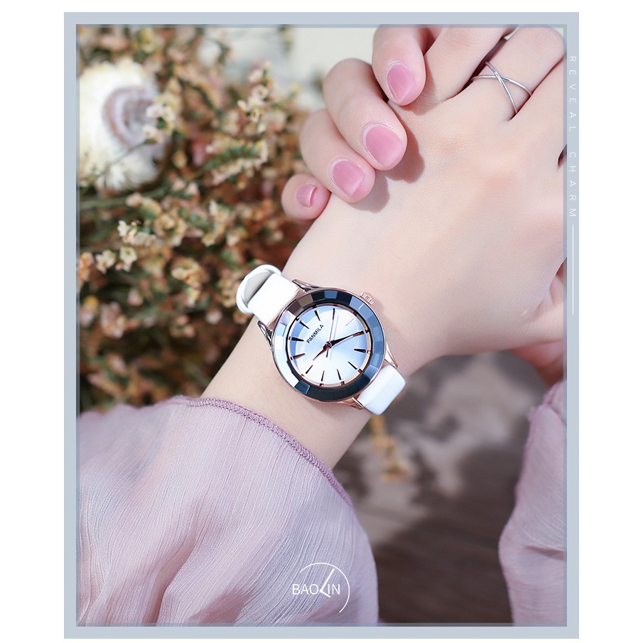 Đồng Hồ Nữ Chính Hãng PANMILA 0236 Dây Da Nhiều Màu.