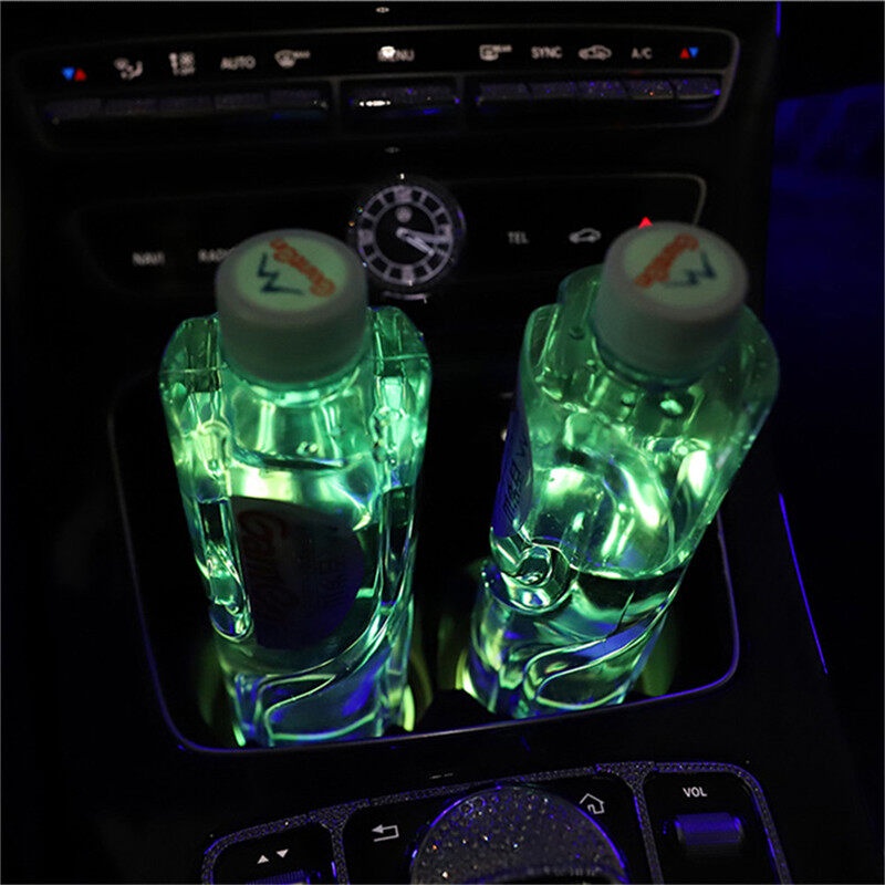 Set 2 Đế Lót Cốc Có Đèn LED Cảm Biến Chống Trượt Cho Peugeot 407 308 408 508 607 2008 3008 4008 5008