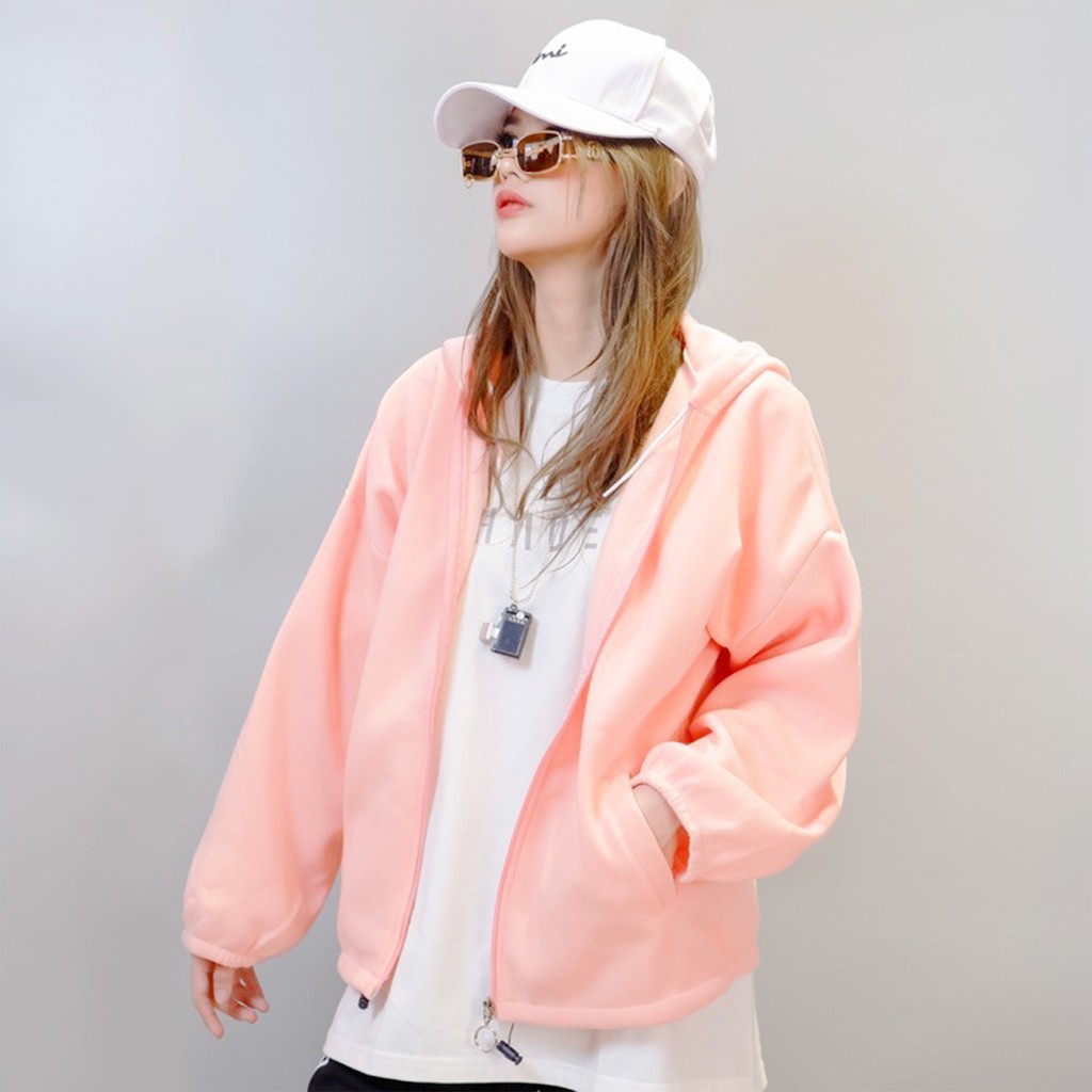 Áo khoác nỉ bông nữ nam form cánh dơi khóa kéo unisex GAZU nhiều màu GZ350 | BigBuy360 - bigbuy360.vn