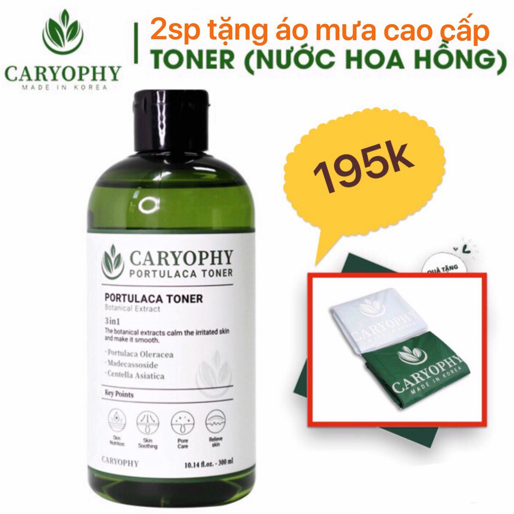 Combo Toner + Sữa rửa mặt Ngăn Ngừa Mụn Caryophy❤️FREESHIP❤️Ngăn Ngừa Các Loại Mụn và Thâm chính hãng Hàn Quốc | BigBuy360 - bigbuy360.vn