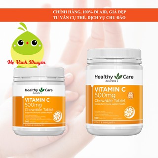 Vitamin C cho người từ 2 tuổi trở lên Healthy Care Vitamin C 500mg, Úc