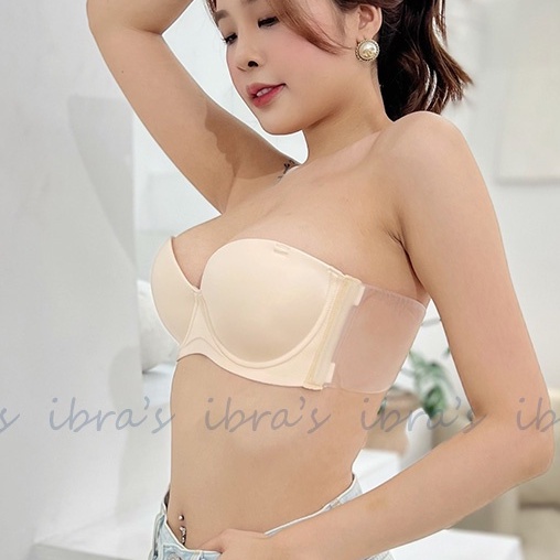 Áo Ngực Không Dây Mặc Hở Lưng IBRA'S STORE Áo Ngực Mặc Váy Cưới, Đầm Chống Tụt Siêu Nhẹ, Bra Lót Dán Tàng Hình IBRA A32
