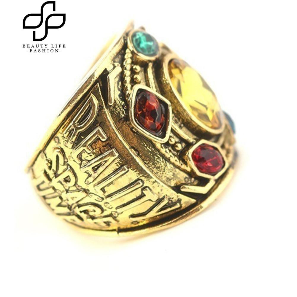 Nhẫn đính đá kiểu Thanos cá tính cho nam