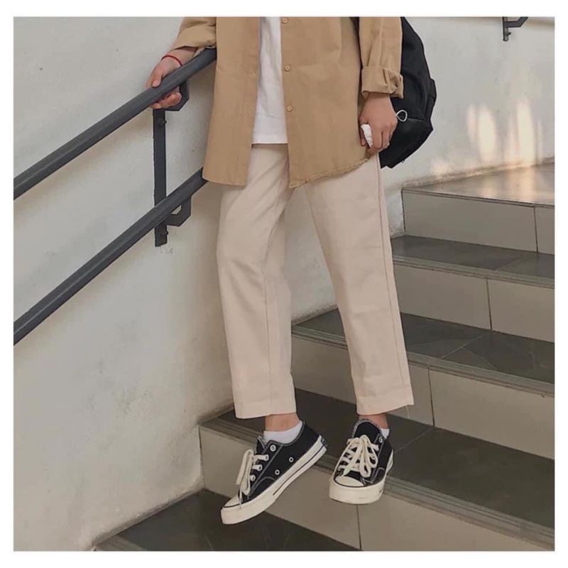Quần baggy kaki unisex nam nữ, Baggy kaki nam nữ
