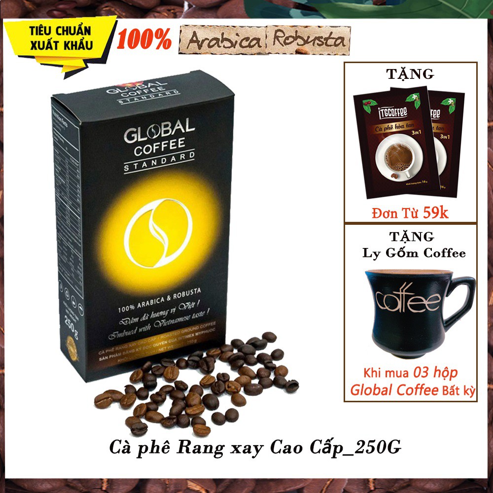 Cà phê rang xay nguyên chất - Global Coffee - Standard 250g