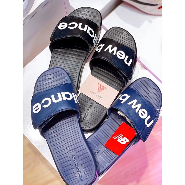 Dép quai ngang dán New Balance cực xịn siêu êm - Ảnh thật shop chụp