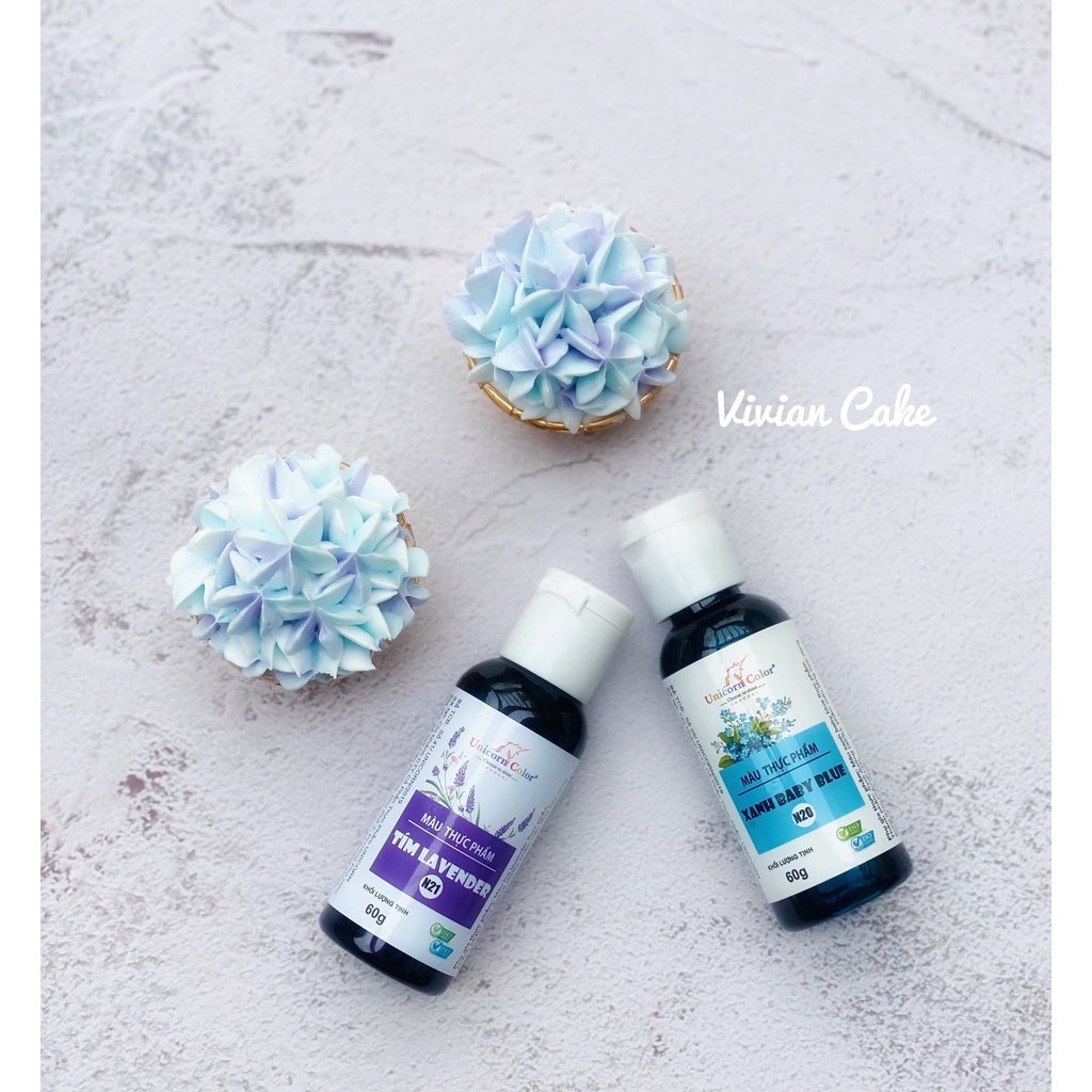 Màu Thực Phẩm Xanh Aqua Unicorn Color Chuyên Dùng Tạo Màu Loại 60gr