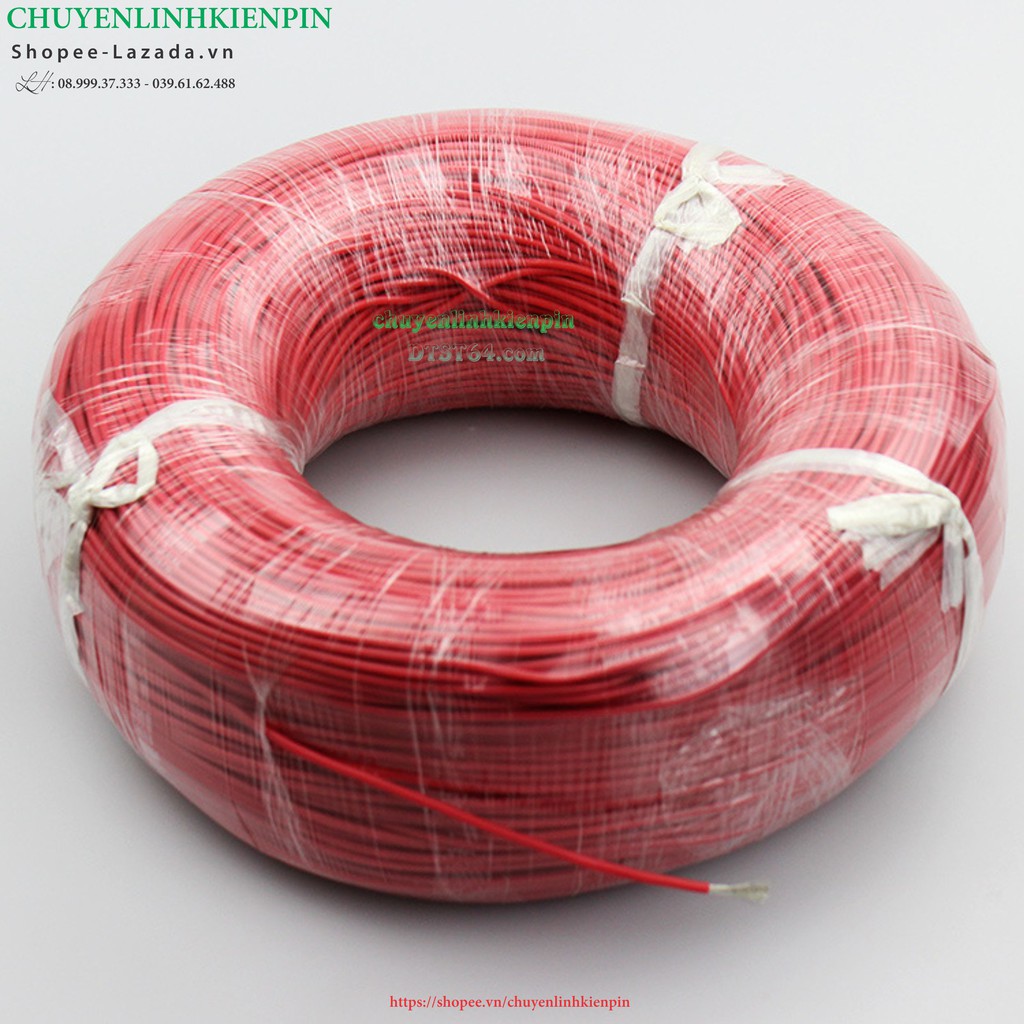 [ 1 MÉT ] Dây điện Silicon chống cháy 16 AWG | 14 AWG | 12 AWG | 10 AWG | 8 AWG 3239 ( BL64_204 )