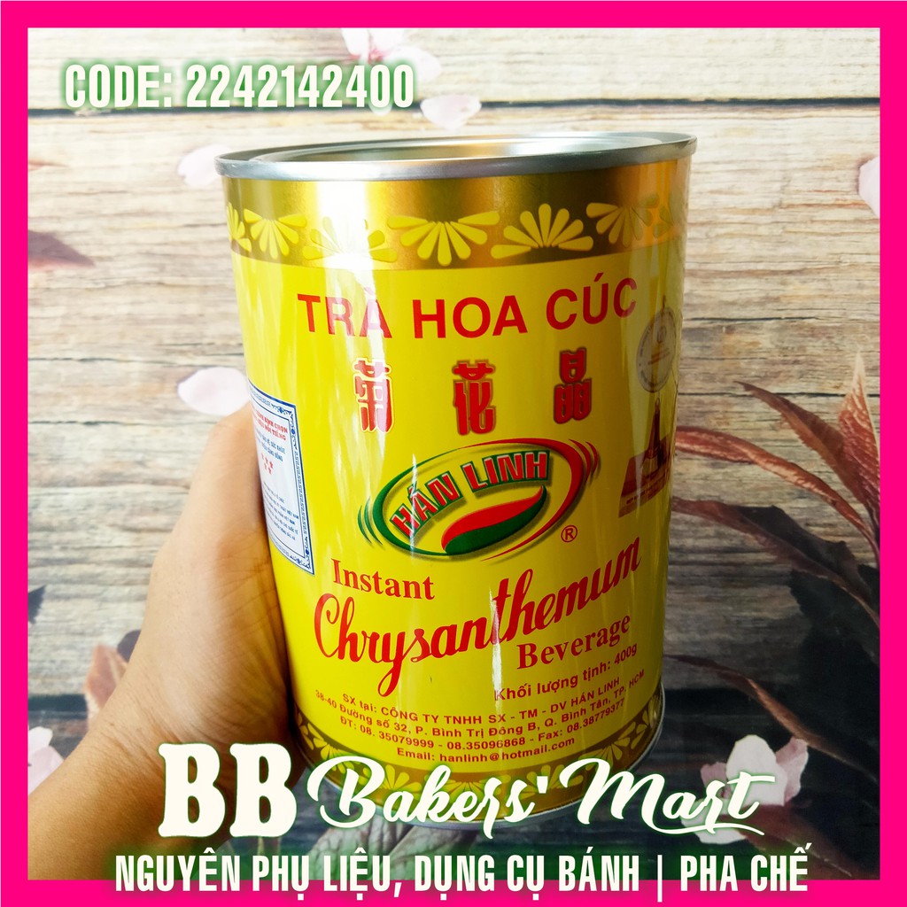 Trà HOA CÚC hòa tan Hán Linh loại 1 hình huy chương - Lon 400gr