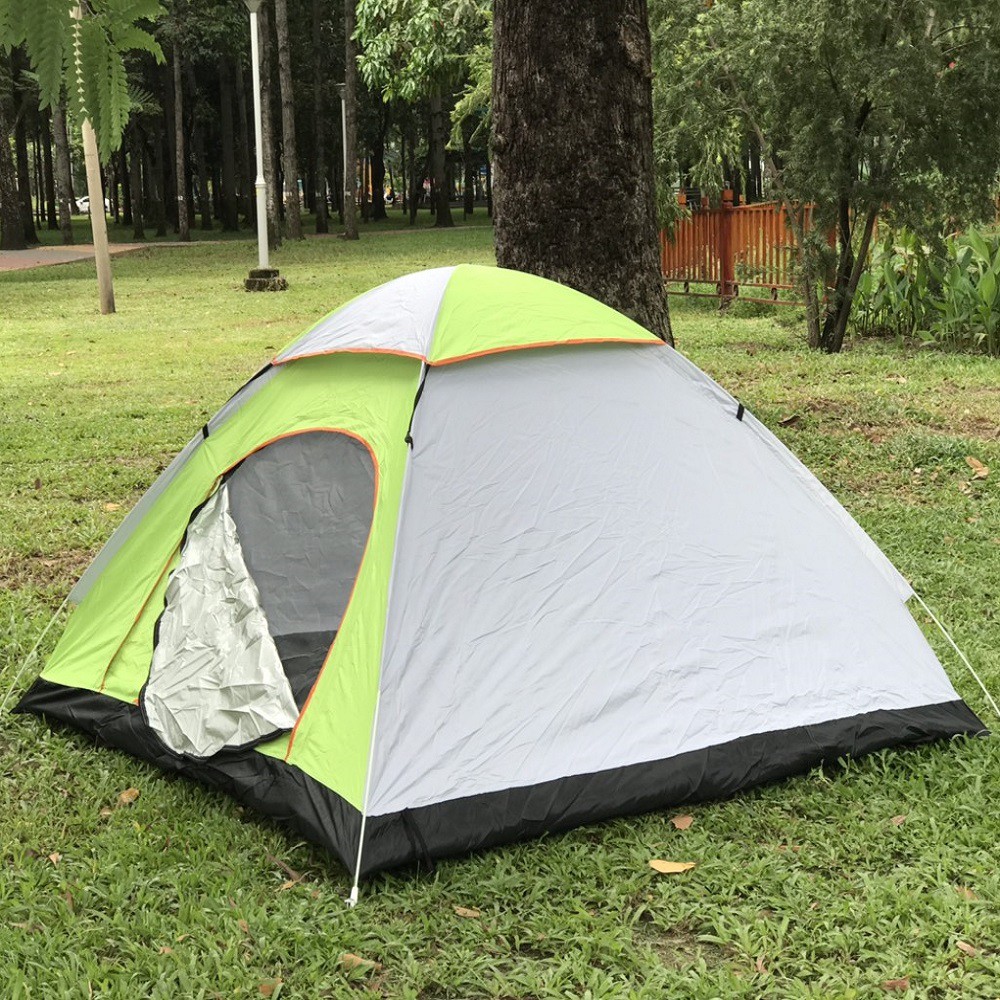 Lều cắm trại 4 người tự bung chống thấm nước 200x200x120cm, liều cắm trại 2 cửa đi du lịch dã ngoại