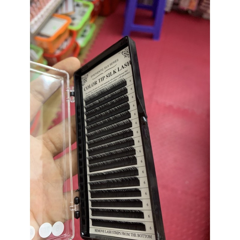 Mi B nối mi dưới colour tip silk lash