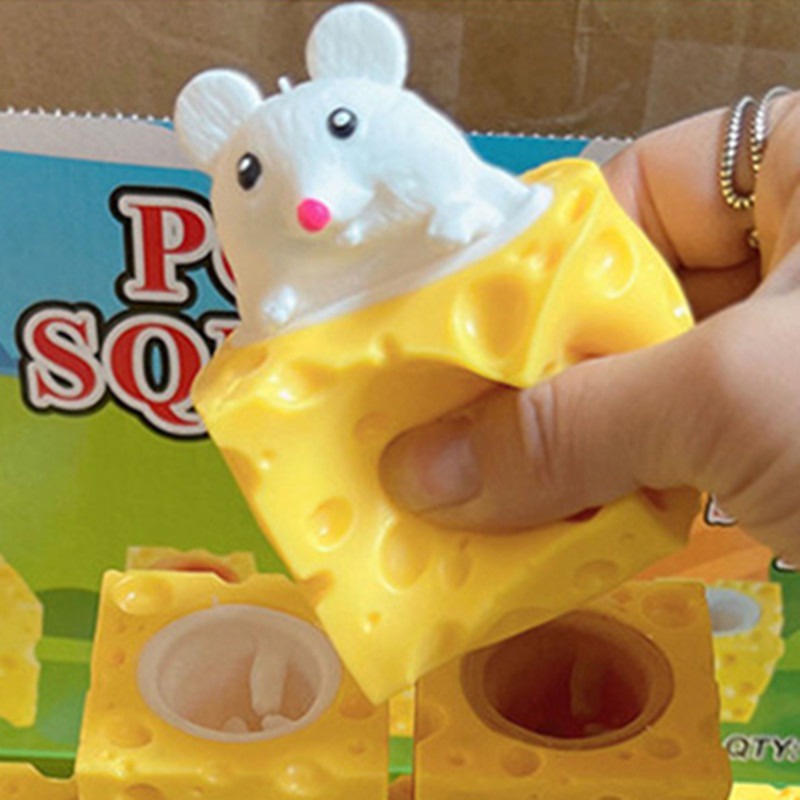 Đồ chơi squishy hình CHUỘT NÚP PHÔ MAI mẫu mới 2022 mềm mịn chậm tăng giải tỏa căng thẳng