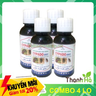 4 lọ Thuốc CYPADO 25EC diệt ruồi, muỗi, gián nhập khẩu Ấn Độ - T78.3